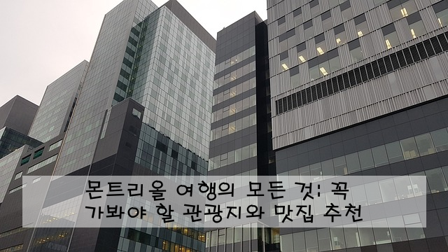 몬트리올 여행의 모든 것: 꼭 가봐야 할 관광지와 맛집 추천