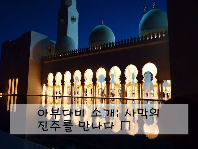 아부다비 소개: 사막의 진주를 만나다 💎