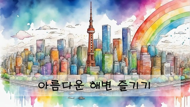 아름다운 해변 즐기기