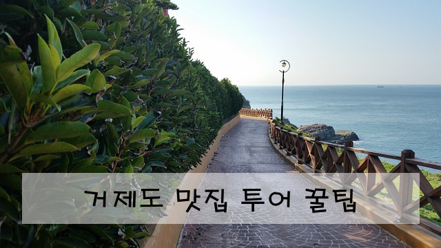거제도 맛집 투어 꿀팁