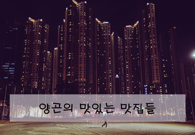 양곤의 맛있는 맛집들