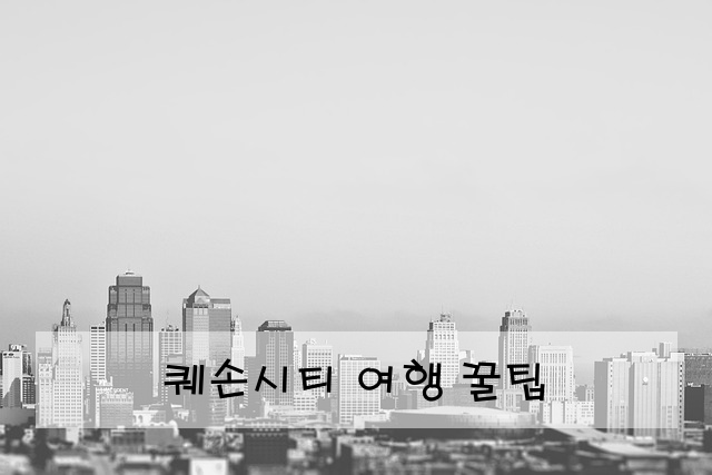 퀘손시티 여행 꿀팁