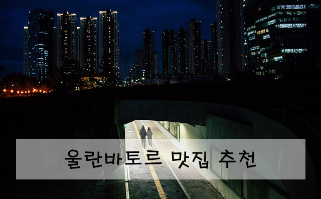 울란바토르 맛집 추천